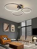 QYSMGS Moderne Deckenleuchte LED-Deckenleuchte dimmbar mit Fernbedienung Kreative Deckenbeleuchtung Modernes Wohnzimmer Deckenbeleuchtung für Schlafzimmer, Küchenlampen (Schwarz)