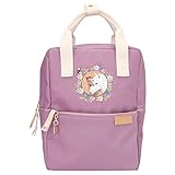 Depesche 12165 Miss Melody Farm House-Rucksack für Kinder in Lila, mit Pferde-Motiv und Blumen-Stickerei, Tasche mit verstellbaren Trägern und Anhänger