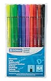 DONAU D-FINE Fineliner 0,4 mm/ 10er Pack/ 10 Farben/Filzstifte/Metallgefasste Spitze/für Erwachsene und Kinder Schule Büro Homeoffice/Geruchlos Ungiftig