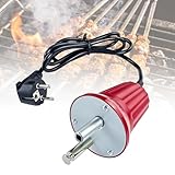 CnosDB Grillmotor für Grillspieß, Elektromotor BBQ-Grillmotor 220V-240V Regelbar Outdoor Drehmotor für Rotisserie SpießBraten Schaschlik Spanferkel Barbecue Werkzeug ZubehöR