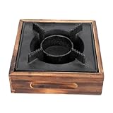 Supvox 1Stk Gusseisen Alkohol ofen Grill Camping-Gaskocher Fischherd klappbarer Herd im Freien kochgeschirr outdoor outdoor-kochgeschirr Kochalkoholkocher Ofen aus Gusseisen Holz Black