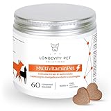 LPS MultiVitaminPet Vitamine für Hunde und Katzen | Nahrungsergänzungsmittel für Hunde mit 11 Vitaminen und Mineralsalzen für Hausdiät und allgemeines Wohlbefinden | Gelenke für Hund und Katze 60