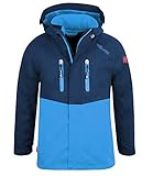 Trollkids Kinder Bryggen wasserdichte winddichte 3in1 Jacke, Marineblau/Mittelblau, Größe 140