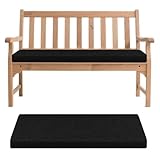 Generisch Bankauflage Bankkissen 100x40 120x40 140x40 80x40 150x50,Abnehmbarem Sitzkissen Sitzauflage Banks,Komfortabel rutschfeste Gartenbank Auflage Polster Für Innen Outdoor,Schwarz,120x50x5cm