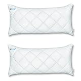 Koru Kids® Kinder Kopfkissen 40x60 cm mit Reißverschluss - 2 Stück - anpassbare Füllung 600g - Kinderkopfkissen für Allergiker - waschbar 60°C & trocknergeeignet - Kissen Kinder (2X 40x80 cm)