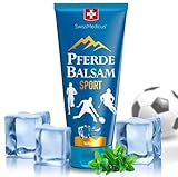 SwissMedicus Pferdebalsam Massage-gel Effektive nach aktivem Sport Kräuterbalsam hergestellt aus 25 Kräuter mit Magnesium Komplex zur Verringerung des Risikos möglicher Muskelkrämpfe, 200 ml