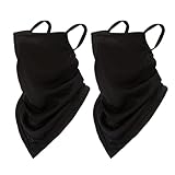 Visxcnu 2 Stücke Bandana Gesichtsmaske mit Damen & Herren Outdoor-Sportarten Ski Motorrad Radfahren Wandern Trekking Ohrschlaufen Bandana Ski Maske Outdoor Schal Gesichtsmaske