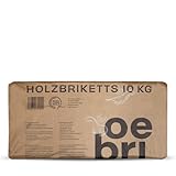 PALIGO Holzbriketts Ruf Premium Weichholzbriketts Kaminbriketts Ofenbriketts Brennholz Kaminholz Brikett Kamin Ofen Gluthalter 10kg x 2 Gebinde 20kg / 1 Karton Oebri