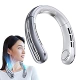 Générique Neck Ffan Handfächer ohne Klinge – 100 Geschwindigkeiten Neck Ffan | 4000 mAh Tragbares tragbares Klimagerät NECCK | Persönlicher Ventilator leise ohne Blätter für Außen, Innen