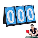 Tragbare Anzeigetafel, Digit Flip Sport Anzeigetafel, Sportanzeigetafel, Score Flipper, Zähltafel, für Basketball, Fußball, Badminton, Baseball Für Wettkämpfe Indoor und Outdoor, 3 Digit, 25 X 16cm