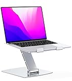 Glangeh Laptop Ständer Höhenverstellbar, Ergonomischer, Tragbarer Notebook Ständer für Schreibtisch, Faltbarer Computermonitore Monitorständer Aluminium, Kompatibel mit MacBook Air Pro (10–16 Zoll)