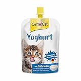 GimCat Yoghurt - Katzensnack aus echter laktosereduzierter Vollmilch mit Calcium für gesunde Knochen - 1 Beutel (1 x 150 g)