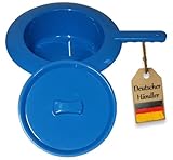 FabaCare Bettpfanne, Stechbecken, Stechpfanne, Toilettentopf, Zimmertopf, Mobile Toilette, Mobiles WC, Nachttopf, Töpfchen, Medizinische Pflege-Bettpfanne für Erwachsene aus Plastik, blau