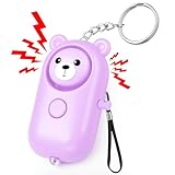 Taschenalarm für Frauen Sehr Laut 130dB mit LED Licht | Sicherheit Schlüsselanhänger Selbstschutz Alarmgerät für Kinder Nachtschichten Hundangriffe Alleingänge