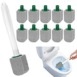 Bimsstein Toilettenreiniger, 10 Stück Cleaning Block WC, Bimsstein Toilette mit 1 Griff, Reinigungsstein Toilette, für Badezimmer Küchen Zur Entfernung Hartnäckiger Flecken