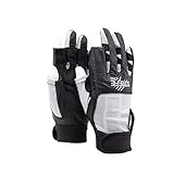Soft Touch Steffe Seafarer Sporthandschuhe Sport & Freizeit Schwarz - Gepolsterte Segelhandschuhe - 10 / XL - 1 Paar