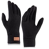 Homealexa Winterhandschuhe Touchscreen Handschuhe Strickhandschuhe Fingerhandschuhe Sport Warm für Winddicht Winterhandschuhe