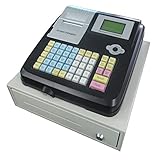 THERES Elektronische Registrierkasse mit kundenseitiger digitaler LED-Anzeige, erhöhter Tastatur mit 48 Tasten, 8 Digitale LED-Registrierkasse für Geschäftsrestaurants/Geschäfte