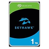 Seagate SkyHawk 1TB interne Festplatte HDD, Videoaufnahme bis zu 64 Kameras, 3.5', 64 MB Cache, SATA 6GB/s, silber, FFP, Data Rescue Service (ST1000VX013)