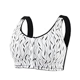 Schlaf-BHs für Damen, UK-BHs für Damen, Frontverschluss, leicht gefüttert, ohne Bügel, T-Shirt-BHs für den Alltag, volle Abdeckung, Komfort, stützende Bralette, Größe A, Schwarz , 62