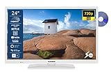 TELEFUNKEN XH24SN550MVD-W 24 Zoll Fernseher/Smart TV (HD Ready, HDR, Triple-Tuner, 12 Volt, DVD-Player) - 6 Monate HD+ inklusive [2023]