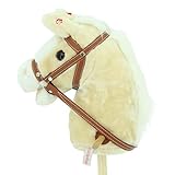 Sweety Toys 10530 Steckenpferd Hobby Horse Champagne mit Funktion Gewieher und Galoppgeräusch