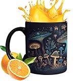 Genérico Champignon-Tee: 12 Unzen Farbwechsel-Keramik, wärmeempfindlicher Kaffee, Pilzmuster, neuartige Trinkartikel, Sammlerstück