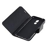 Mobilfunk Krause - Book Case Fancy Etui Handytasche Tasche Hülle für LG K40 (Schwarz)