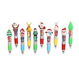 SUMMITDRAGON 10 Stück Mehrfarbiger Stift Mit Weihnachtsmotiv 4 Farben In 1 Kugelschreiber Für Farbkodierung Journaling Büro Schreibzubehör Mehrfarbiges Schreibwerkzeug