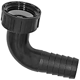 MegaHaustechnik 90° Grad Winkel Schlauch Tülle Außendurchmesser 25mm aus Kunststoff PP mit Überwurf Mutter 1 1/4' Zoll Innengewinde IG mit Dichtung Rohr Verschraubung Kupplung Bogen Anschluss