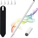iPad Stift,Stylus Stift für iPad2018–2023(10/9/8/7/6th),Eingabestift kompatibel mit Apple iPad Pro 11 und 12,9 Zoll, iPad Mini 6./5.Generation,iPad Air 3/4/5 (Weiss Upgrade 2 in 1)