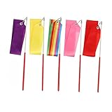 WESIEVYA 5St Tanzband künstlerisch wirbelnde Bänder Spielsets für Kinder Luftschlangen der Blaskapelle Gymnastikbänder Tanzender Streamer Performance-Streamer Gymnastikband Satin-