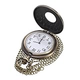YARNOW Vintage Taschenuhr Herren Damen Retro Stil Doppelte Anzeige Römische Ziffern Flippdeckel aus Robustem Leicht und Kompakt Dekoratives Accessoire für Anlässe