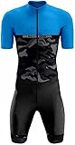 Herren Elite Sleeved Triathlonanzug Kurzarm Trisuit SpeedSuit Skinsuit Sike - Triathlon Tri Suit
