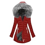 Generisch Damen-Jacken Damen Winterjacke Mantel Damen Winterjacke Felljacke Damen Wintermantel Damen Schwarz Damen Daunenjacke Isolationsjacke Damen Wintermantel Damen Lang