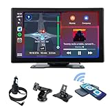 plimpton 9 Zoll Auto Display mit Wireless Carplay und Android Auto, IPS Touch Smart Screen, Digital Media Receiver mit Mirror Link, Live Navigation, BT, AUX, L2