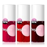 bayfree Lip Tint Cheek Stain Set Farben Lippenstift Wasserfester Lipmarker Leicht Liquid Lipstick Natural Mattes Finish Non-stick Cup (Fruit Platter)