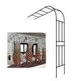 Metall Pergola Bogen für Kletterpflanzen - Wetterbeständige Gartenstütze 75/120/150/225/325/375 cm breit - Schwarz/Weiß Optionen für den Außenbereich