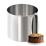 Tortenring - 20 cm runde Backform, einstellbarer Backrahmen, Edelstahlformwerkzeug, professionelles Antihaft-Zubehör | Küchenspeicher