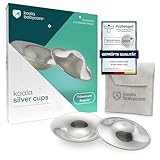 Koala Babycare Silberhütchen - 2 Stück - Stillhütchen Standardgröße Silber für maximale Resistenz - Brustwarzenschutz für empfindliche und schmerzende Brustwarzen