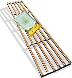 LwsCUiH Förderschiene Rollenständer aus Edelstahl, Leichtlast-Schwerkraftförderer, Nicht angetriebene Entladerolle for den Güterumschlag(6-Slide,200cm Long)