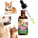 Katzen Harnweg Nahrungsergänzungsmittel - 60ML Natürliche Tropfen - Aromatisierte Hunde Nahrungsergänzungsmittel | Für Haustiere Welpen Kätzchen Zuhause Innenbereich Außenbereich Reise Essen Futter