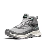 KEEN Hightrail Damen-Wanderstiefel, mittelhoch, langlebig, leicht, atmungsaktiv, Leder, wasserdicht, Legierung/Flechten, 38.5 EU