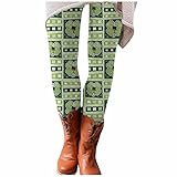 YIQIANYI Leggings Bootcut Women's Leggings Frauen in voller Länge Workout Laufsport Strumpfhosen Butt Lift Yogahosen Bedruckte Leggings hoch Taillierte Yogahosen Booty Hosenrock Kurz Jogginghose