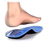 PCSsole Orthopädische Einlegesohlen für Arbeitsschuhe, Freizeit, Sport, Komfort für Herren und Damen Schuheinlagen für Plattfüße, Plantarfasziitis, Fersensporn, Fußschmerzen. Blau, EU44-45.