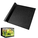 XHNKEG Aquarium Folie Selbstklebend, Aquarium Rückwandfolie 200x40cm PVC Statisch Haftender Hintergrund Schwarzer Zuschneidbar für Aquarium Rückwand Terrarium Rückwand