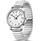 LN LENQIN Damen Uhren Damen Uhr Edelstahl Wasserdicht Uhren für Frauen Analog Quarz Armbanduhr Expansion Band