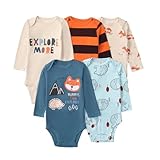 Acuryx Baby Body Langarm 5er Pack Neugeborene Strampler für Baby Jungen und Mädchen #636 3-6 Monate