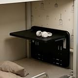 kumamart Vielseitiger klappbarer Wandtisch – Klapptisch zur Wandmontage, wandmontierter Schreibtisch klappbar – kompakter klappbarer Schreibtisch for kleine Räume, Schlafzimmer und Wohnzimmer(Black)