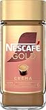 NESCAFÉ GOLD Crema, löslicher Bohnenkaffee, Instant-Kaffee aus erlesenen Kaffeebohnen mit samtiger Crema, koffeinhaltig, 200g